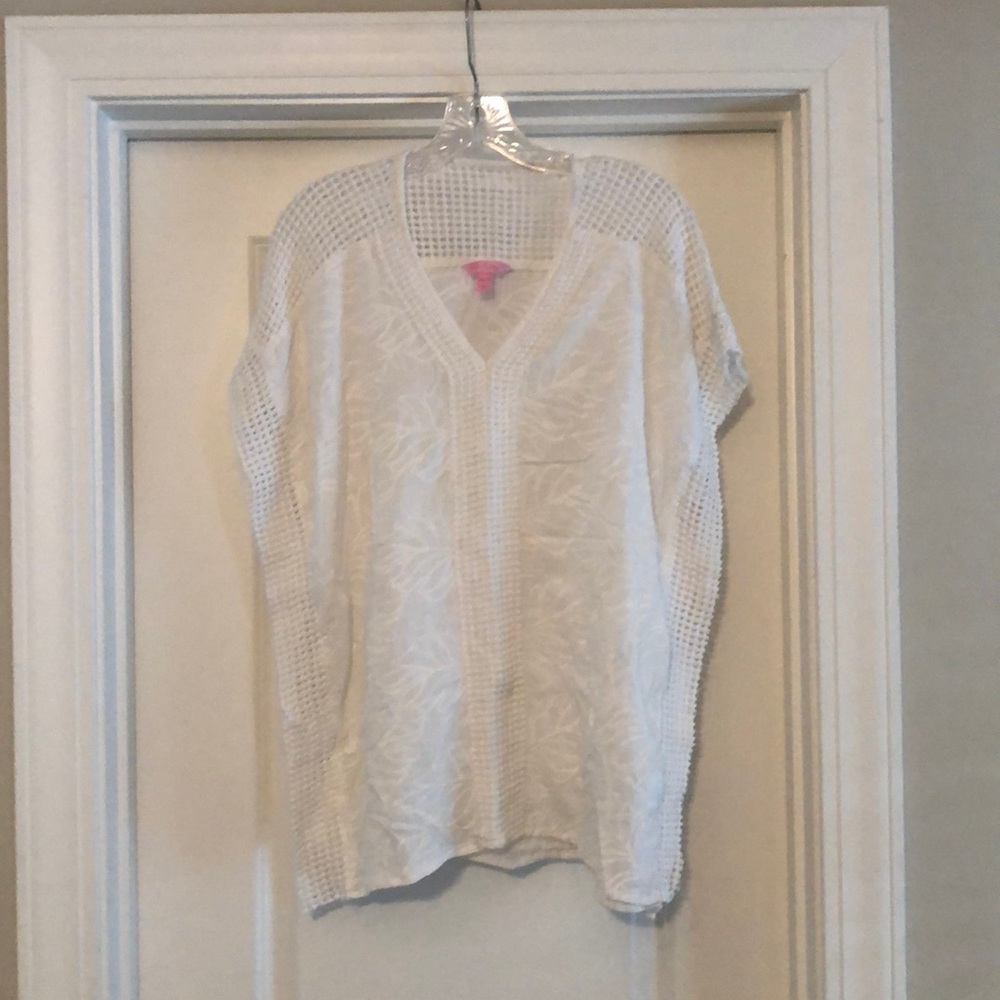 Lilly Pulitzer Palm Print Tunic sz XXS/XS